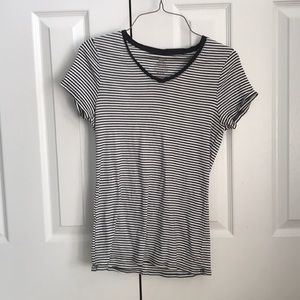 Black and white striped tee